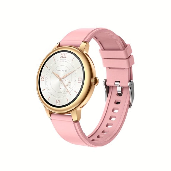 A Women's Smartwatch With A Light Luxury And Simple Design, Featuring A Small LED Round Screen, Wireless Connectivity, Long Standby Time, Sleep Monitor, Suitable For IOS And Android Sports Watches.