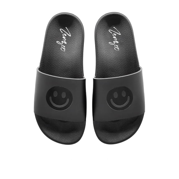 Women's Smiley Face Pool Slide Sandals