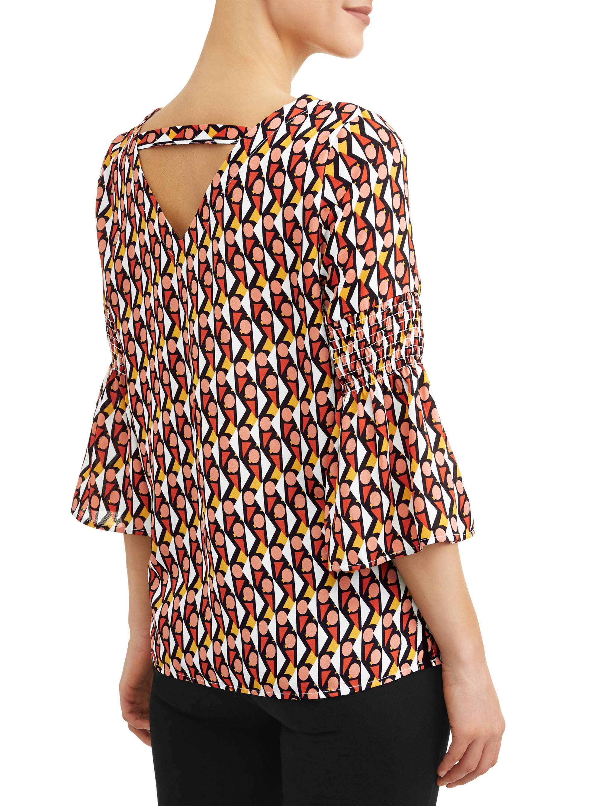Giada Bell Sleeve Smocked Top