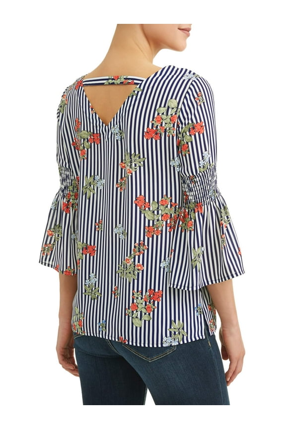 Women's Smocked Bell Sleeve Top