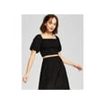 thumbnail image 1 of Women's Smocked Puff Sleeve Top Black XS, 1 of 1