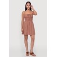 thumbnail image 1 of Women's Smocked Tie Front Sleeveless Mini Dress, 1 of 3