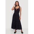 thumbnail image 1 of Women's Smocked Waist Ruffle Trim Midi Dress, 1 of 3