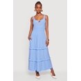 thumbnail image 1 of Women's Smocked Waist Ruffle Trim Midi Dress, 1 of 3