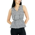 thumbnail image 1 of Women's Smocked-Waist Top White M, 1 of 1