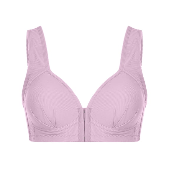 Women's Smooth Full Cup Bra Stretchy Breathable Comfort Bras Widened Strap Front Closure 18-Hour Postoperative Bra