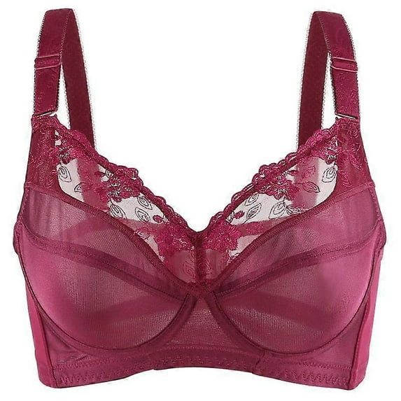 Women's Smooth Sexy Full Coverage Underwire Non Padded Bra 34 36 38 40 42 44 46 48 B C D E F