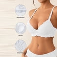 thumbnail image 1 of Women's Smoothing T-Shirt Bra Soft Lace Bra White S, 1 of 8