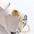 thumbnail image 1 of Women's Snake Print Color Block Chain Crossbody Bag Mini Top Handle Satchel With Gold Lock Clasp Pu Leather Handbag Elegant Travel Fashion Purse, 1 of 3