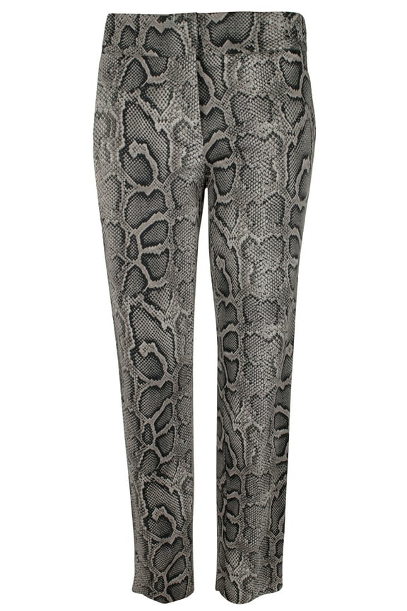 Women's Snakeskin Print Stretch Twill Pants 2