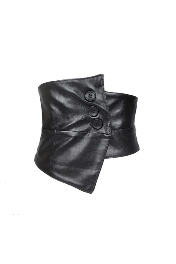 Women's Snap Button Corset Belt Wide Elastic Belts For Dress Stretchy Waistband