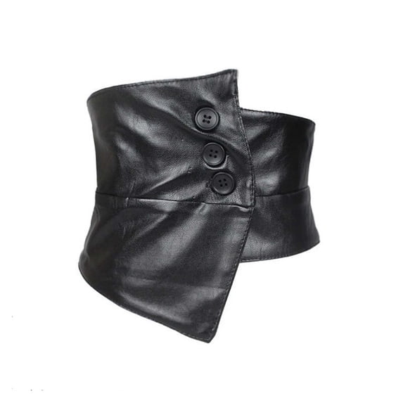 Women's Snap Button Corset Belt Wide Elastic Belts for Dress Stretchy Waistband