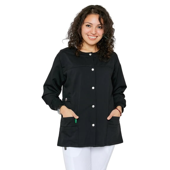 Women's Snap Jacket Warm Up Uniform Scrub