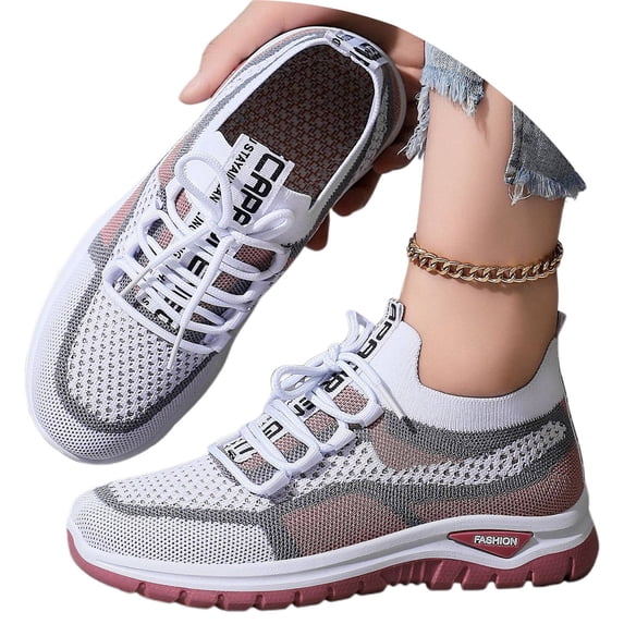 Women's Sneakers Breathable Knit Running Shoes Lightweight Comfortable Casual Walking Shoes For Women Men