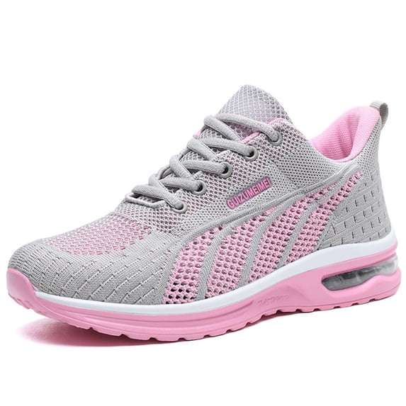 Women's Sneakers Breathable Mesh Running Shoes Fashion Lace Up Casual Sneakers Lightweight Comfortable Walking Athletic Shoes