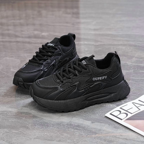 Women's Sneakers Slip- Low-Top Round Toe Soft Sole Cushioned Sole & PVC Sole Suitable for Running, Gym, Casual Wear - Breathable Sneakers with Cushioned Insole, Women Shoes