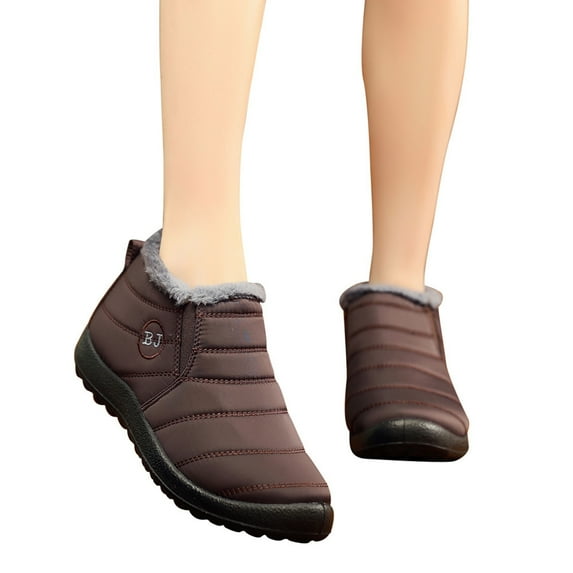 Women's Snow Boots - Fabric -On Outdoor Footwear for Cold Weather Adventures Stylish and Comfortable for Daily Use