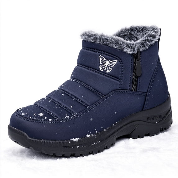 Women's Snow Boots Faux Fur Lined Winter Boots Waterproof Insulated Snow Shoes