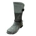 thumbnail image 1 of Women's Snow Boots Warm Faux Fur Lined Mid Calf Winter Snow Boots Non-Slip Western Boots, 1 of 5