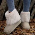 thumbnail image 1 of Women's Snow Boots, Warm Fuzzy Lined Short Booties with Platform Sole, 1 of 6