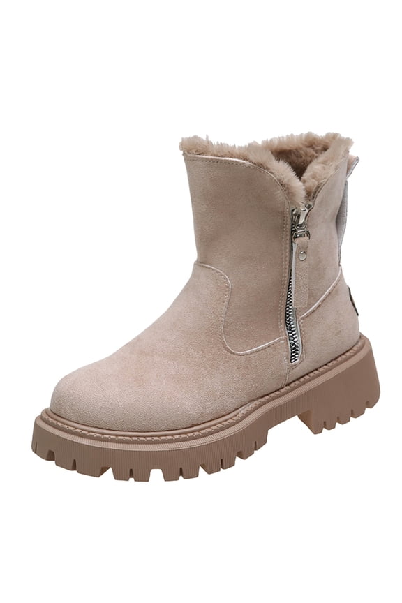 Women's Snow Boots - Warm and Cosy Leather Footwear Real Wool Winter Boots for Unmatched Comfort and Insulation in Cold Weather
