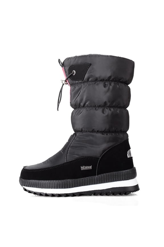 Women's Snow Boots - Winter Solid Color Thick Sole Protective On Footwear for Comfort and Style