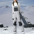 thumbnail image 1 of Women's Snow Pants Women's Matching Color Matching Windproof and waterproof Warm and breathable Ski Pants Windproof Warm Breathable Ski Pants, 1 of 5