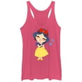 thumbnail image 1 of Women's Snow White and the Seven Dwarfs Cartoon Song Racerback Tank Top Pink Heather Small, 1 of 3