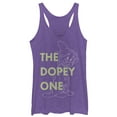 thumbnail image 1 of Women's Snow White and the Seven Dwarfs Dopey One Racerback Tank Top Purple Heather X Large, 1 of 3