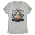 thumbnail image 1 of Women's Snow White and the Seven Dwarfs Evil Queen Pumpkin Graphic Tee Athletic Heather Medium, 1 of 4