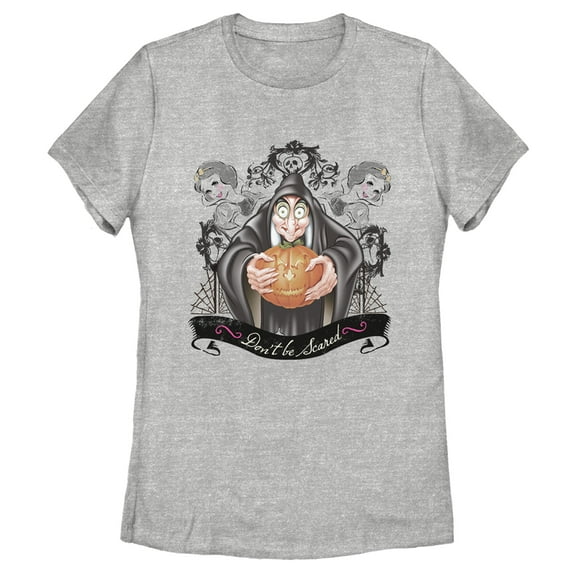 Women's Snow White and the Seven Dwarfs Evil Queen Pumpkin Graphic Tee Athletic Heather Medium