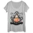 thumbnail image 1 of Women's Snow White and the Seven Dwarfs Evil Queen Pumpkin Scoop Neck Athletic Heather Small, 1 of 3