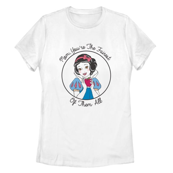 Women's Snow White and the Seven Dwarfs Fairest Mom Graphic Tee White 2X Large