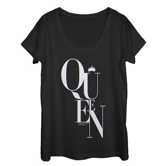 Women's Snow White and the Seven Dwarfs Fairest Queen  Scoop Neck Black 2X Large