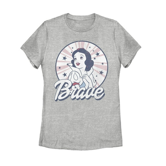 Women's Snow White and the Seven Dwarfs Fourth of July  Brave  Graphic Tee Athletic Heather Medium