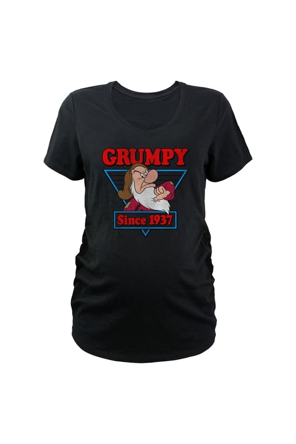Women's Snow White and the Seven Dwarfs Grumpy Since 1937 Graphic Maternity T-Shirt