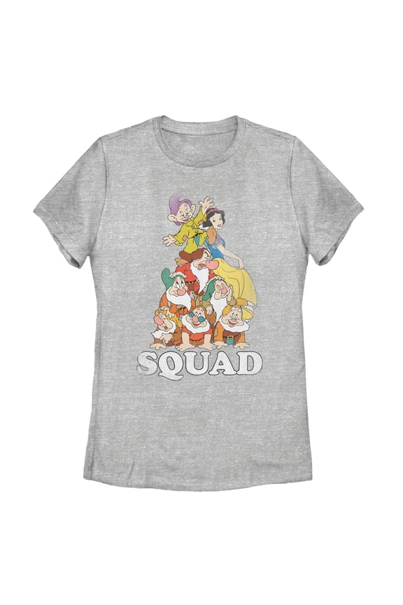 Women's Snow White and the Seven Dwarfs Squad  Graphic Tee Athletic Heather Large