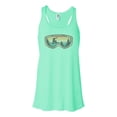 thumbnail image 1 of "Women's Snowboarding Tank Top, Snowboard Goggles, Racerback, Soft Bella Canvas, Snowboard Shirt, Gift For Her, Skiing Apparel, Snow Goggles, Mint , EXTRA SMALL", 1 of 1