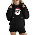 thumbnail image 1 of Women's Snowflake Sweatshirts Thicken Christmas Hooded Fleece Pullover Merry Christmas Sweatshirt Oversized Outfits Drawstring Pocket Clothing Y2K Tops, 1 of 4