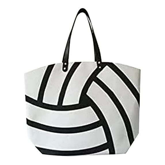 Women's Soccer Canvas Tote Bag Large Sports Beach Bag with Zipper Pocket Casual Oversized Shopping Work Bag Durable Polyester Lining 23"