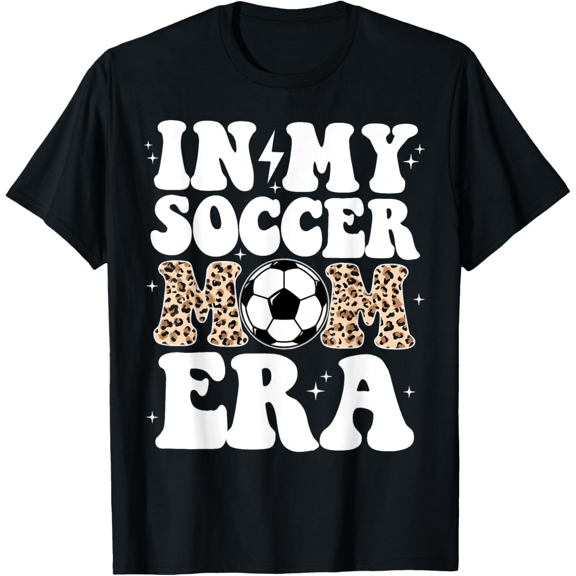 Women's Soccer Mom Printed Graphic Tee Funny Cute Short Sleeve Crewneck Casual Cotton T-Shirt
