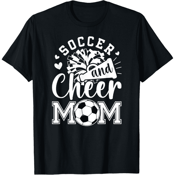 Women's Soccer Mom Printed Graphic Tee Funny Cute Short Sleeve Crewneck Casual Cotton T-Shirt