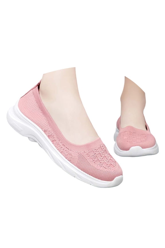 Women's Sock Shoes Thick Sole Athletic Casual Shoes Soft Sole Breathable Fitness Running Shoes Black 40