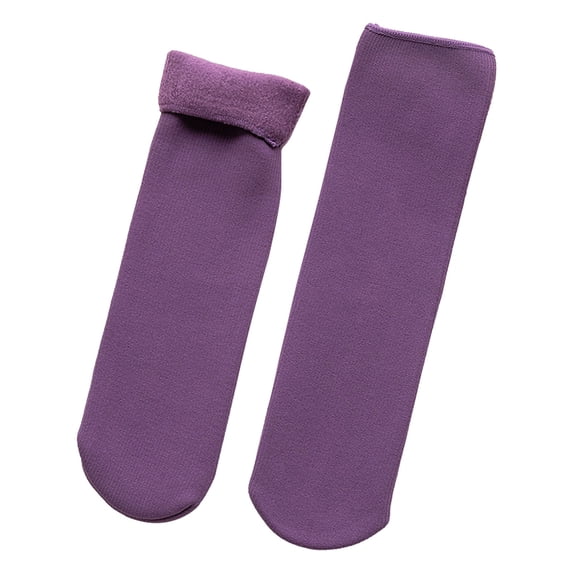 Women's Socks 2Pc Warm Thermal Socks Womens Warm Winter Extra Thick Heat Insulated Socks For Cold Weather,Purple Women's Accessories Socks