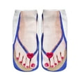 thumbnail image 1 of Women's Socks 3D Manicure Print Funny Low Cut Ankle, 1 of 2