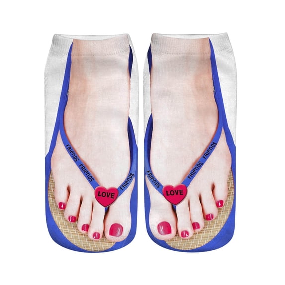 Women's Socks 3D Manicure Print Funny Low Cut Ankle