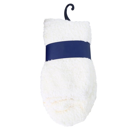 Women's Socks Casual Autumn Winter Plush Warm Coral Plush Home Carpet Sleep Breathable Womens Crew Socks White
