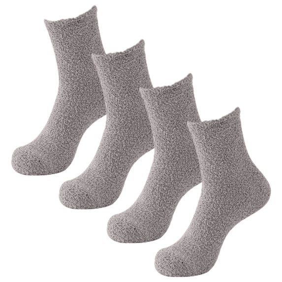 Women's Socks Casual Fuzzy 2 Pairs Cozy Slipper Fluffy Men Winter Warm Soft Cabin Stocking Comfy Sleep Breathable Womens Crew Socks