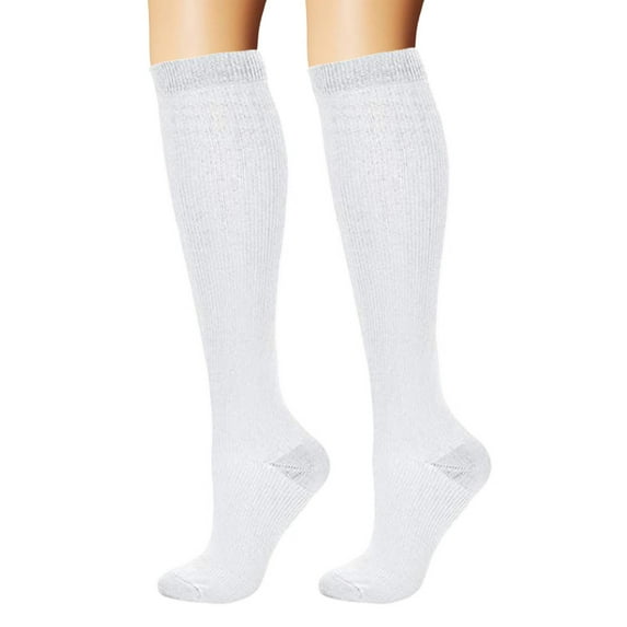 Women's Socks - Compression Stockings for Adults Fashionable Solid Design Athletic Support Socks for Sports and Football,WH1