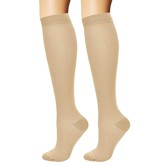 Women's Socks - Compression Stockings for Adults Fashionable Solid Design Athletic Support Socks for Sports and Football,WH2